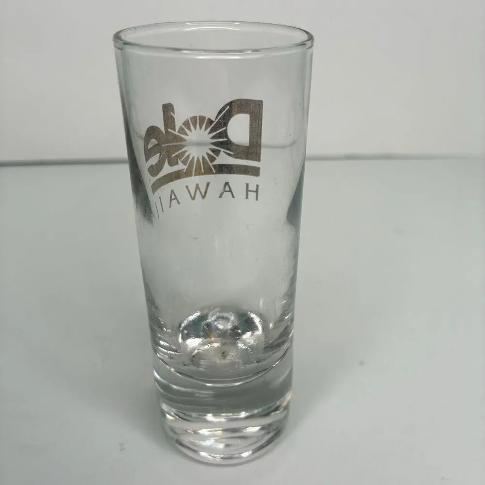 Vintage Dole Hawaii Souvenir Tall Shot Glass Toothpick Holder 4” Tall Rare